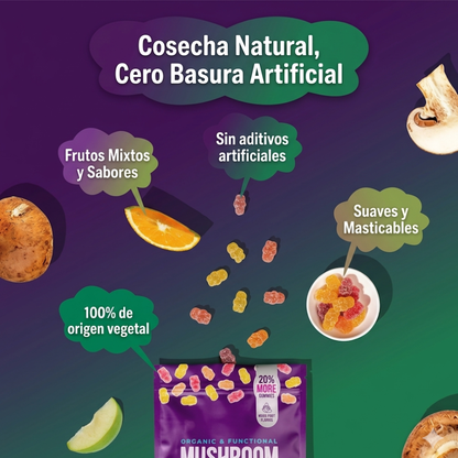 Suplemento Mushroom Ashwagandha 80 Gomas